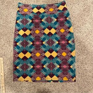LuLaRoe Multicolor Geometric Pencil Skirt
